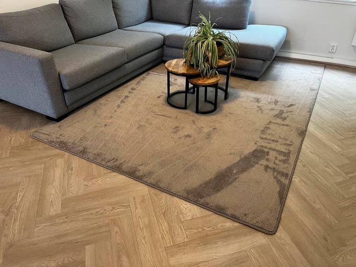 Velvet Vloerkleed Champagne 200x 300cm, Huis en Inrichting, Stoffering | Tapijten en Kleden, Zo goed als nieuw, 200 cm of meer