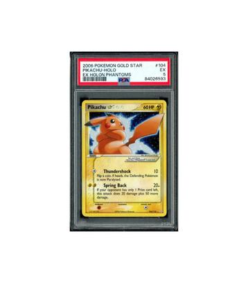 Pokemon Pikachu Gold Star EX Holon Phantoms #104 PSA 5 beschikbaar voor biedingen