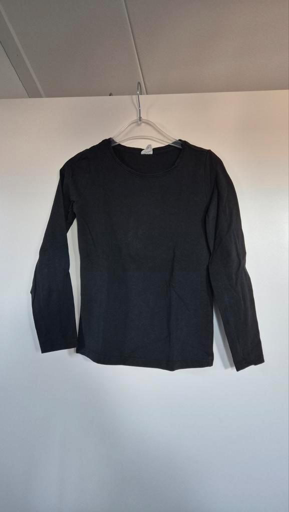 Longsleeve Basic Zwart, Hema, 122/128, Kinderen en Baby's, Kinderkleding | Maat 122, Gebruikt, Meisje, Shirt of Longsleeve, Ophalen of Verzenden