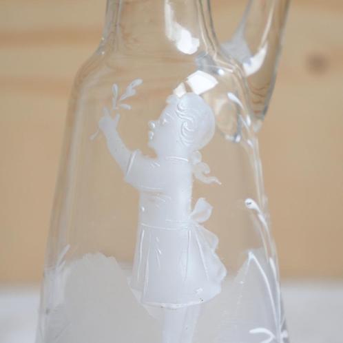 Vintage antiek karafje Mary Gregory, Antiek en Kunst, Antiek | Glas en Kristal, Ophalen of Verzenden