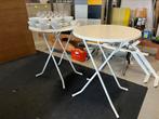 Joy Statafel - Wit - 80 x 107 cm  prijs per stuk, Tuin en Terras, Ophalen, 5 zitplaatsen, Kunststof, Eettafel