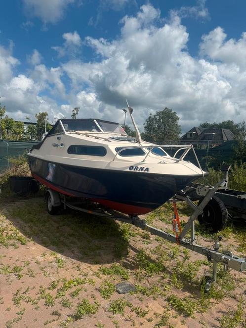 Complete set – Shetland 570  Suzuki 30pk  (2-takt) + trailer, Watersport en Boten, Motorboten en Motorjachten, Zo goed als nieuw