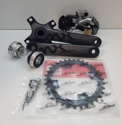 SunRace FC-MX00 11 speed crankset + RD-MX60 11/12 speed, Fietsen en Brommers, Fietsonderdelen, Nieuw, Mountainbike, Crankstel of Pedalen