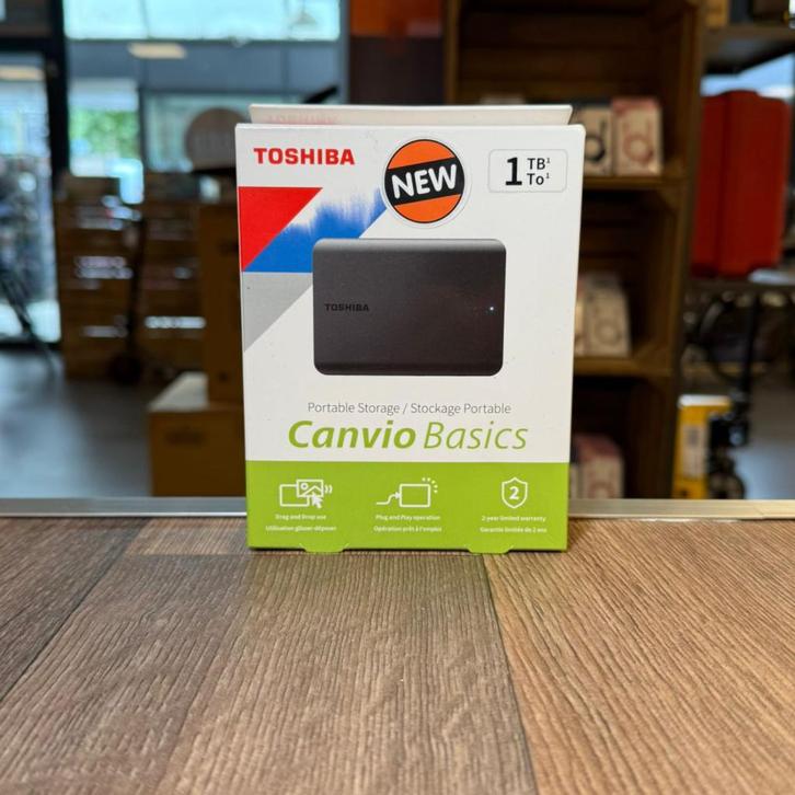 Toshiba Canvio Basics 2022 1TB Zwart Harde Schijf | NEW, Computers en Software, Harde schijven, Nieuw