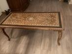 Bijzondere en prachtige met bone ingelegde salontafel., 100 tot 150 cm, 50 tot 100 cm, Zo goed als nieuw, Oosters