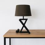 Tafellamp van staal met luxe uitstraling voor op tafeltje, Ophalen of Verzenden, Zo goed als nieuw, Minder dan 50 cm