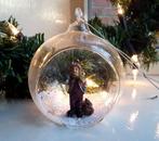 Glazen kerstbal - open - met jongetje in de bal, Ophalen of Verzenden, Zo goed als nieuw