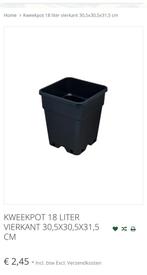 18 liter kweekpot, Ophalen, Kunststof, Rond, Minder dan 40 cm