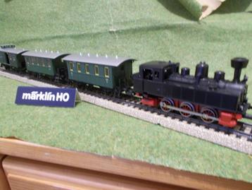 Marklin stoomlok 3090 + 3 mooie wagons Verzenden kan ook beschikbaar voor biedingen