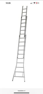Dirks ladder 3x12 - Uitschuifladder, Doe-het-zelf en Verbouw, Ladders en Trappen, Ophalen, Gebruikt, Ladder, Opvouwbaar of Inschuifbaar