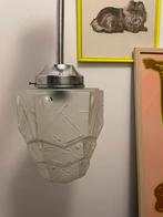 Antieke hanglamp | art deco skyscraper | lamp | hallamp, Antiek en Kunst, Antiek | Lampen, Ophalen of Verzenden