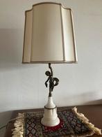 Nette schemerlamp wit brons en marmer, Verzenden, Zo goed als nieuw, 50 tot 75 cm