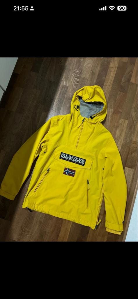Napapijri Jas Heren - 1x Gedragen, Maat 48/50 (M), Geel, Ophalen of Verzenden, Zo goed als nieuw
