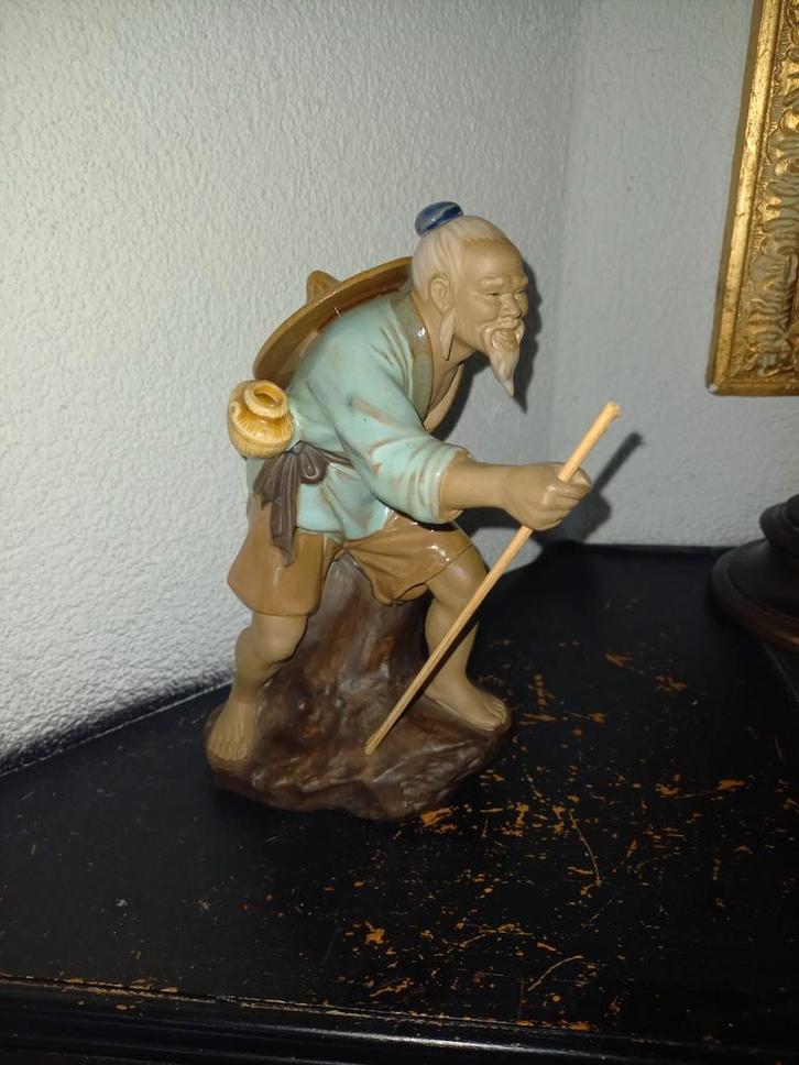 Mudman modderman man met stok, Antiek en Kunst, Antiek | Keramiek en Aardewerk, Ophalen of Verzenden