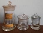 3 apotheekflesjes, Antiek en Kunst, Ophalen of Verzenden