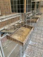 Volière met 5 vluchten, Ophalen, Zo goed als nieuw, Aluminium, Volière