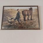 reproductie schilderij Rien Poortvliet,  ingelijst met glas., Antiek en Kunst, Ophalen