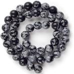 Streng Sneeuwvlok Obsidiaan edelsteen kralen 8 mm, Ophalen, Nieuw, Kraal