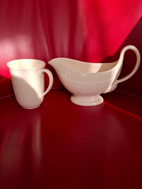 Juskom / sauskom en beker Wedgwood Edme, Huis en Inrichting, Keuken | Servies, Zo goed als nieuw, Overige typen, Wedgwood, Porselein