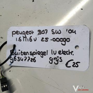 Peugeot 307 sw 1.6 16v 2500090   Buitenspiegel elektr bed. L beschikbaar voor biedingen