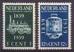 Nederland NVPH nr 325/6 postfris Spoorwegen, Treinen 1939, Postzegels en Munten, Ophalen of Verzenden, T/m 1940, Postfris