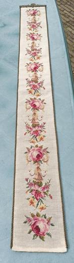 Vintage schellekoord bloemen koperbeslag NIET KLAAR (SK8), Ophalen of Verzenden, Gebruikt, Handborduren