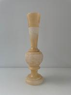 Vintage albasten vaas met decoratieve details – 32 cm, Ophalen of Verzenden