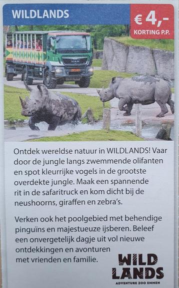 Wildlands: €4 korting p.p. voor max 5 personen, ook online beschikbaar voor biedingen