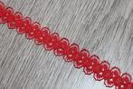 Haspel kant sierband schulprandje - 15mm - rood #1762, Ophalen of Verzenden, Nieuw, Lint, Band of Elastiek