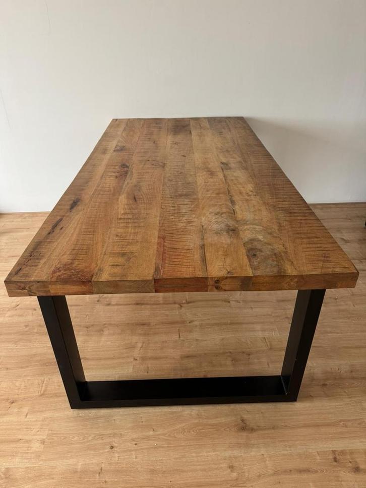 Eetkamertafel Trevor - 200x100 cm - mango hout, Huis en Inrichting, Tafels | Eettafels, Gebruikt, 50 tot 100 cm, 150 tot 200 cm