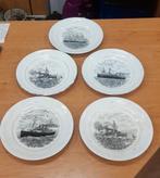 5 schepen borden van petrus regout, Ophalen of Verzenden