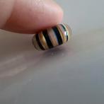 Trollbeads glaskraal Kaki strepen, Sieraden, Tassen en Uiterlijk, Bedels, Ophalen of Verzenden, Zo goed als nieuw, Trollbeads