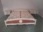 bed met bijpassende nachtkastjes, Huis en Inrichting, Slaapkamer | Bedden, Ophalen, Gebruikt, Barok, Wit
