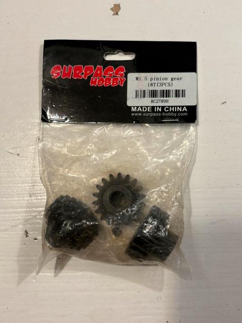 3 x pinion gehard staal 18T 1.5 mod 8mm shaft DBXL Kraton 8S, Hobby en Vrije tijd, Modelbouw | Radiografisch | Auto's, Nieuw, Auto offroad