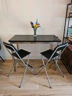 Bar tafel (IKEA Urby) met barstoelen (IKEA Franklin) zwart, Huis en Inrichting, Ophalen, Gebruikt, Inclusief barstoelen