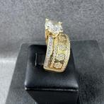 Gouden Ring | 14k | 3,8g | solitair band | mt 17,5 | 393013, Sieraden, Tassen en Uiterlijk, Ringen, Gebruikt, Ophalen of Verzenden