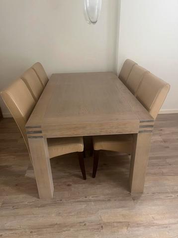 Massief eiken eetkamertafel 180 x 100 beschikbaar voor biedingen