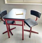 Schoolbankje Kindertafel Kinderstoel Tafeltje Vintage, Kinderen en Baby's, Kinderkamer | Tafels en Stoelen, Ophalen, Gebruikt