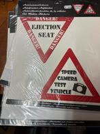 18 Autoraamstickers - Ejectie Stoel & Snelheidscamera, Ophalen