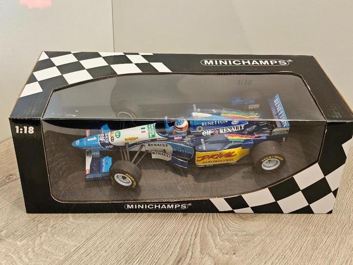 SINT-SALE: Benetton B195, Schumacher, Winner French GP 1995., Hobby en Vrije tijd, Modelauto's | 1:18, Zo goed als nieuw, Auto