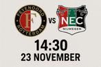 Feyenoord vs NEC Nijmegen 1-6 tickets, Tickets en Kaartjes, Losse kaart, Drie personen of meer, November
