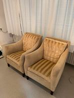 Set van 2 fauteuils – beige stof, Ophalen, 75 tot 100 cm, Zo goed als nieuw, Stof