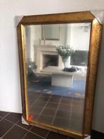 spiegel met goudkleur bewerkte lijst, Ophalen, Zo goed als nieuw, Minder dan 100 cm, Rechthoekig