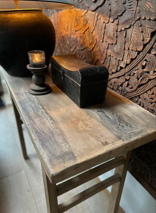 Chinese sidetable wandtafel elmwood oosters sober sleets, Antiek en Kunst, Curiosa en Brocante, Ophalen