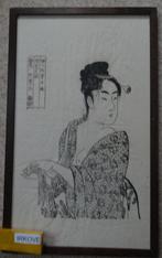 PENTEKENING OP RIJSTPAPIER * Twee OOSTERSE DAMES *, Antiek en Kunst, Kunst | Niet-Westerse kunst, Verzenden