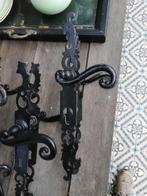 11 sets oude ijzeren klinken lange schilden, stift 7mm, Ophalen