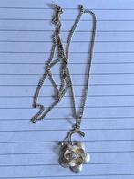 Zilveren ketting met filigrain bloem, Met hanger, Onbekend, Ophalen of Verzenden, Zo goed als nieuw