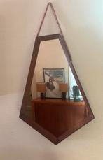 Vintage Italian teakhout spiegel, Minder dan 50 cm, Ophalen of Verzenden, Zo goed als nieuw, Minder dan 100 cm