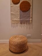 Rotan poef - boho style, Huis en Inrichting, Ophalen, Minder dan 50 cm, Rond, Minder dan 50 cm