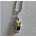 ketting boeddha., Sieraden, Tassen en Uiterlijk, Nieuw, Ophalen of Verzenden, Zilver, Overige materialen